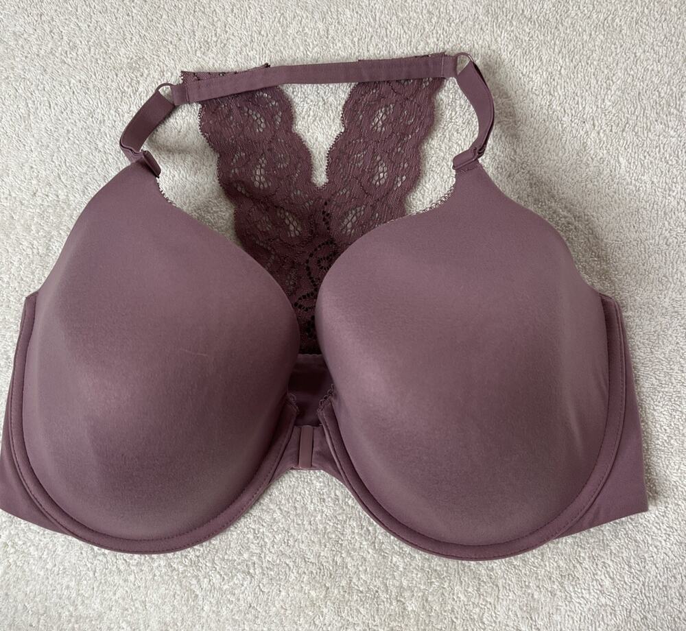 Victoria’s Secret 36DDD Body By Victoria Purple Racerback Perfect Coverage Bra